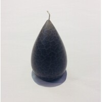 Candle Stout Crackle Grey Black Shades 5 inches