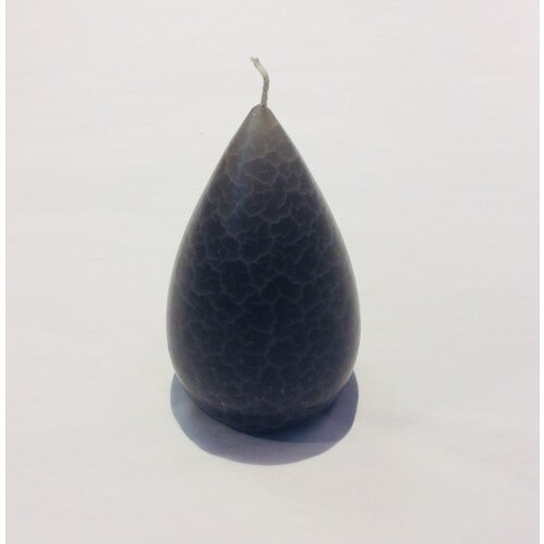 Barrick Design Candle Stout Crackle Grey Black Shades 5 inches Barrick Design Candle Stout Crackle Grey Black Shades 5 inches