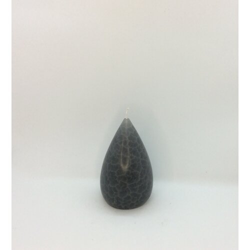 Barrick Design Candle Stout Crackle Grey Black Shades 5 inches