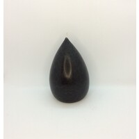Candle Stout Crackle Grey Black Shades 6 inches