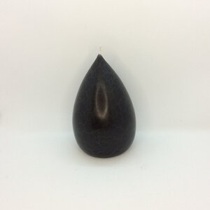 Barrick Design Candle Stout Crackle Grey Black Shades 6 inches