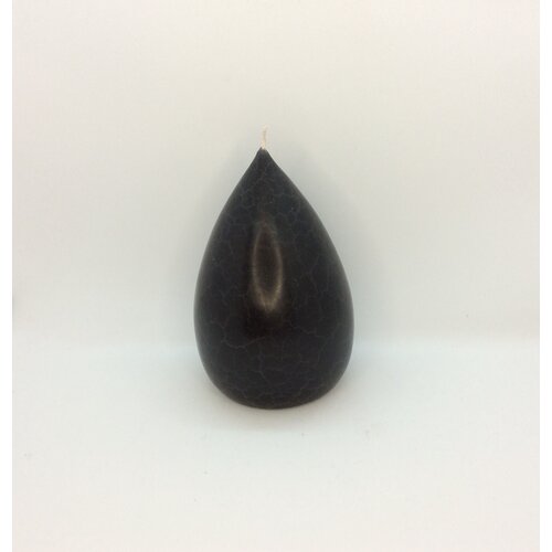 Barrick Design Candle Stout Crackle Grey Black Shades 6 inches Barrick Design Candle Stout Crackle Grey Black Shades 6 inches
