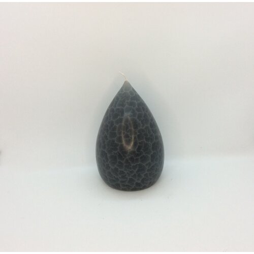 Barrick Design Candle Stout Crackle Grey Black Shades 6 inches