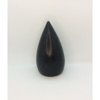 Candle Stout Crackle Grey Black Shades  7 inches