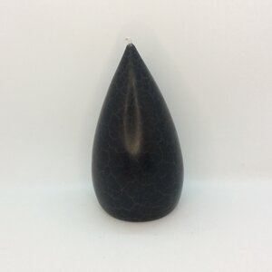 Barrick Design Candle Stout Crackle Grey Black Shades  7 inches