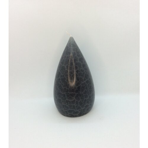 Barrick Design Candle Stout Crackle Grey Black Shades  7 inches