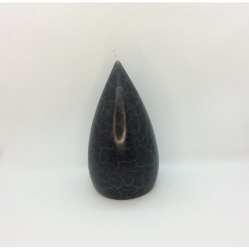 Barrick Design Candle Stout Crackle Grey Black Shades  7 inches
