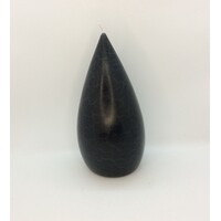 Candle Stout Crackle Grey Black Shades 8 inches