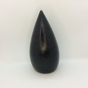 Barrick Design Candle Stout Crackle Grey Black Shades 8 inches