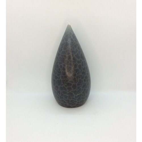 Barrick Design Candle Stout Crackle Grey Black Shades 8 inches