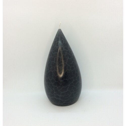 Barrick Design Candle Stout Crackle Grey Black Shades 8 inches