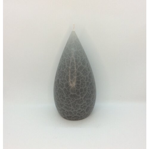 Barrick Design Candle Stout Crackle Grey Black Shades 8 inches