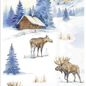 IHR Napkin Guest Paper Elk Landscape