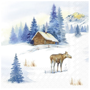 IHR Napkin Lunch Paper Elk Landscape