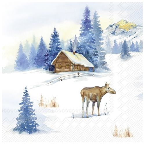 IHR Napkin Lunch Paper Elk Landscape IHR Napkin Lunch Paper Elk Landscape