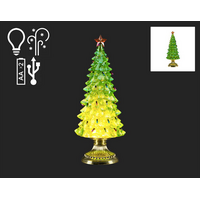 Christmas Tree Snowglobe Green 14.5"