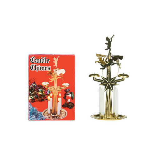 Christmas Tradition Candle Chime Angel Brass 10" Christmas Tradition Candle Chime Angel Brass 10"