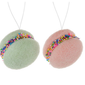 Christmas Tradition Macaroon Ornament 3" Assorted Christmas Tradition Macaroon Ornament 3" Assorted