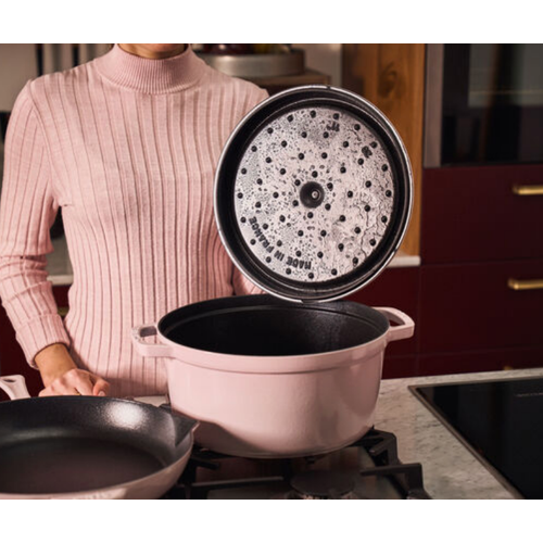 Staub Dutch Oven Round 5.5 Qt Pink Peony Staub
