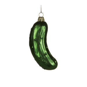 Christmas Tradition Tree Ornament Glass Green Pickle 3.5" Christmas Tradition Tree Ornament Glass Green Pickle 3.5"