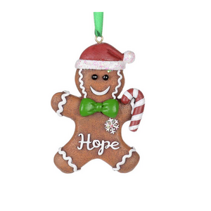 Christmas Tradition Tree Ornament Gingerbread Boy Hope 3"