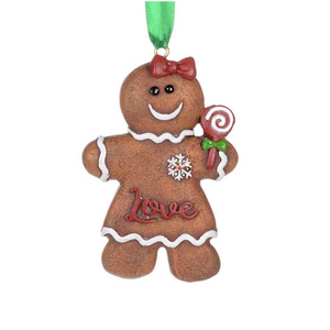 Christmas Tradition Tree Ornament Gingerbread Girl Love 3"