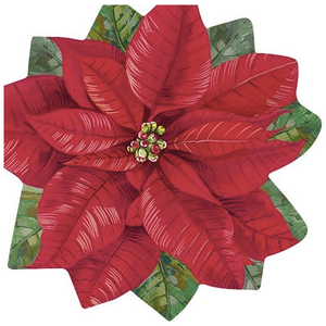 IHR Napkin Lunch Paper Elegant Poinsettia IHR Napkin Lunch Paper Elegant Poinsettia