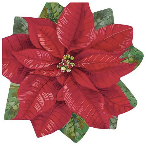 IHR Napkin Lunch Paper Elegant Poinsettia