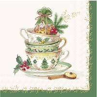 Napkin Lunch Paper Festive Tea Time Cream