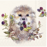 Napkin Cocktail Paper Forest Hedgehog