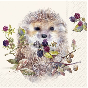 IHR Napkin Cocktail Paper Forest Hedgehog