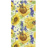Napkin Guest Paper Sunflower and Larkspur