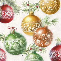 Napkin Lunch Paper Christmas Bubbles