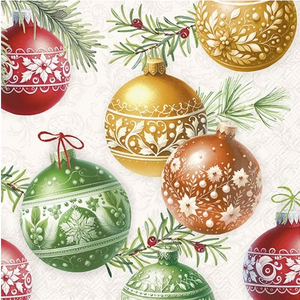 IHR Napkin Lunch Paper Christmas Bubbles IHR Napkin Lunch Paper Christmas Bubbles