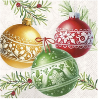 Napkin Cocktail Paper Christmas Bubbles