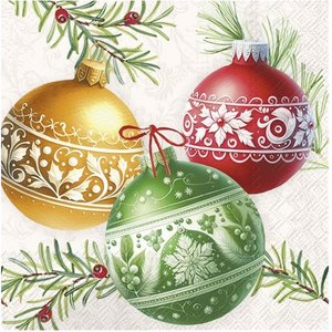 IHR Napkin Cocktail Paper Christmas Bubbles