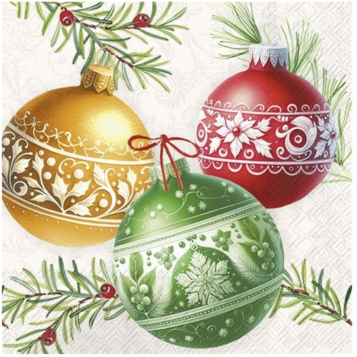 IHR Napkin Cocktail Paper Christmas Bubbles IHR Napkin Cocktail Paper Christmas Bubbles