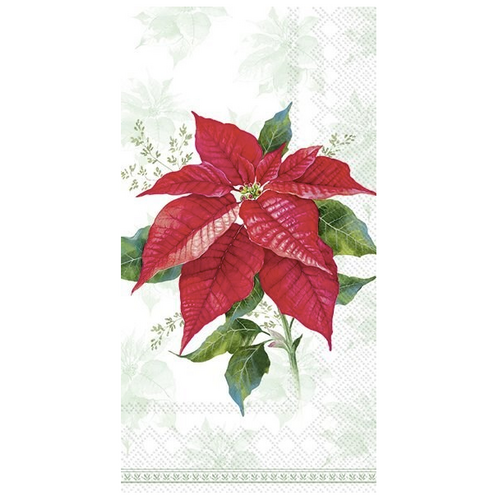 IHR Napkin Guest Paper Classic Poinsettia IHR Napkin Guest Paper Classic Poinsettia