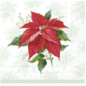 IHR Napkin Lunch Paper Classic Poinsettia IHR Napkin Lunch Paper Classic Poinsettia