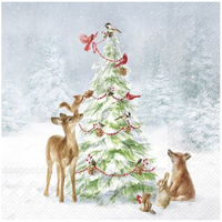 Napkin Lunch Paper Friends in Snow