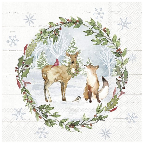 IHR Napkin Cocktail Paper Country Christmas IHR Napkin Cocktail Paper Country Christmas