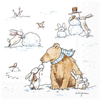 Napkin Lunch Paper Snow Friends