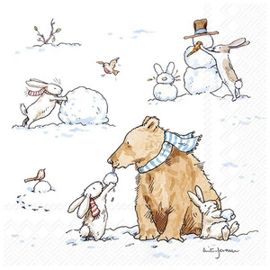 IHR Napkin Lunch Paper Snow Friends IHR Napkin Lunch Paper Snow Friends