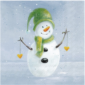 IHR Napkin Cocktail Paper Frosty in the Snow