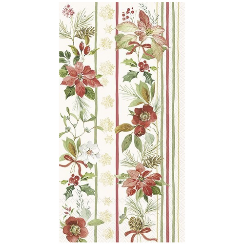 IHR Napkin Guest Paper Poinsettia Bouquet