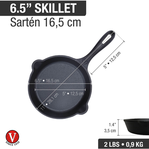 Victoria Cast Iron Skillet 6.5” Victoria