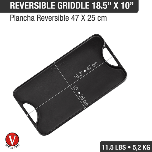 Victoria Griddle Reversible 18.5" X 10" Victoria