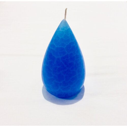 Barrick Design Candle Stout Crackle Blue Shades 5 inches