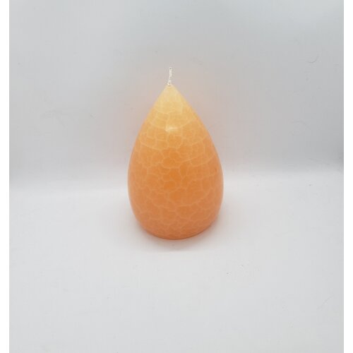 Barrick Design Candle Stout Crackle Orange Shades 6 inches