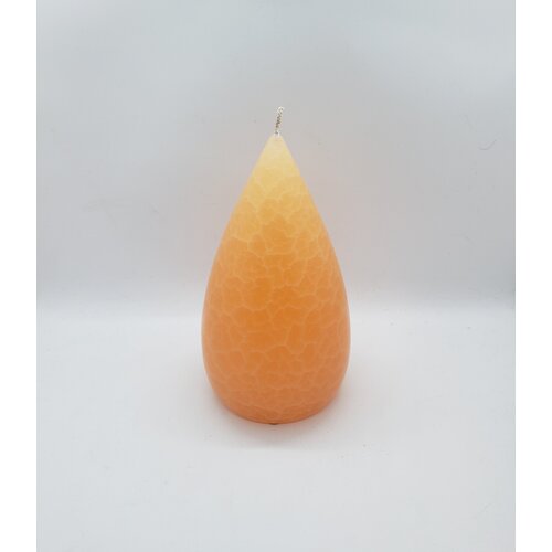 Barrick Design Candle Stout Crackle Orange Shades  7 inches